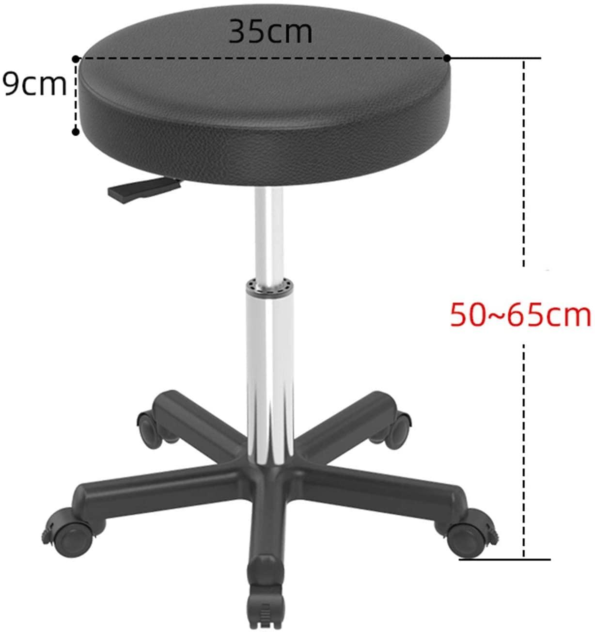 SOVORM Rolling Stools Stool on Wheels Beau Salon Bar Stools Lifting Swivel Leather Chairs Manicure Tattoo Spa Pub Station Stool Stool Plumbing Gas Lift Height Adjustable (Purple) The New