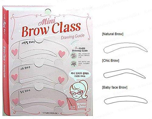 Boolavard 3pcs Mini Brow Class Drawing Guide Eyebrow Card Shaper Template Stencils