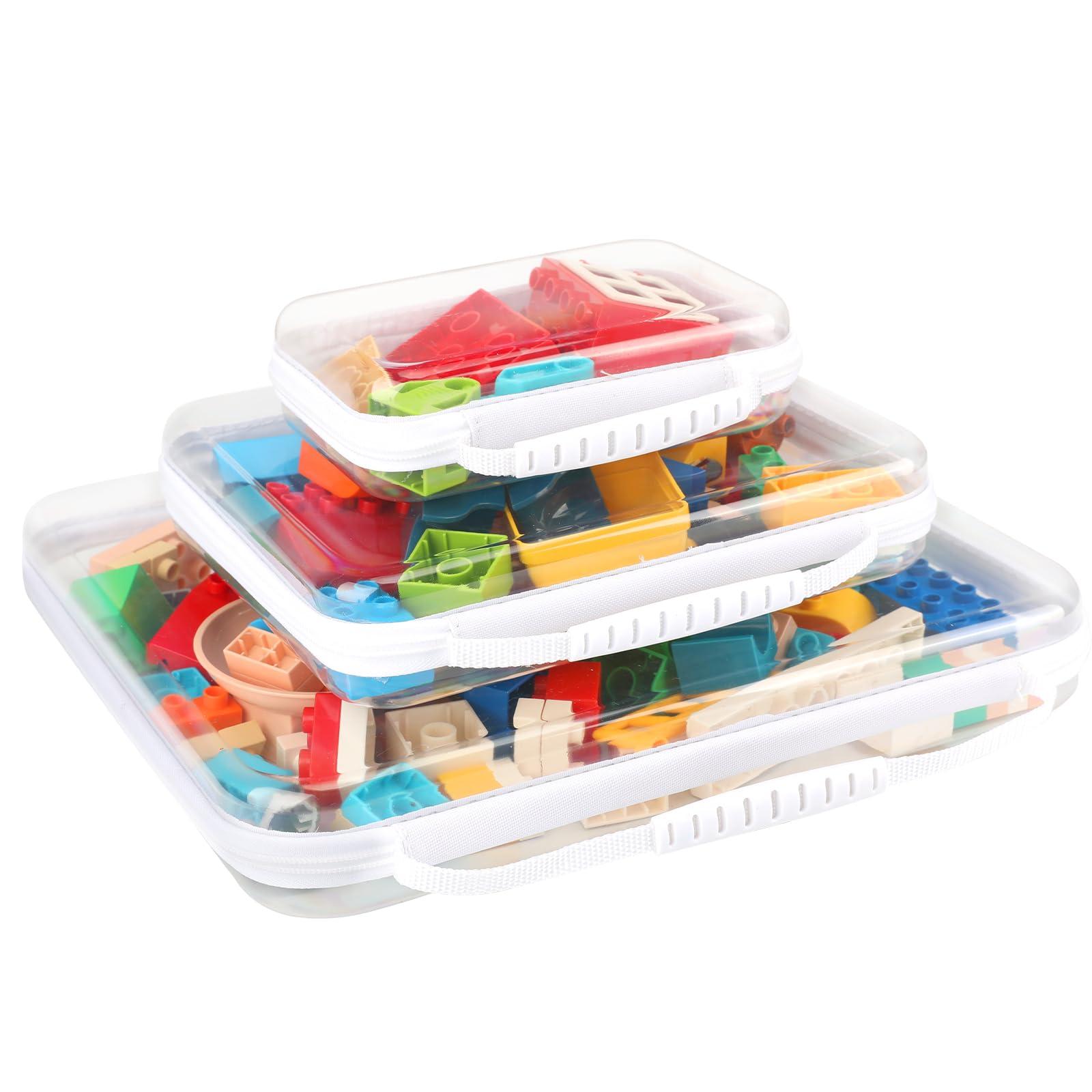 EAROND EAROND 3 Pack XL Zippered Hard Shell Pouch,Clear Plastic Zipper Case,Hard Sided Clear Zipper Case for Storage,Clear Zipper Storage Bags,Portable Waterproof Diaper Bag Cosmetic Bag(3 Pcs-XL+L+S)