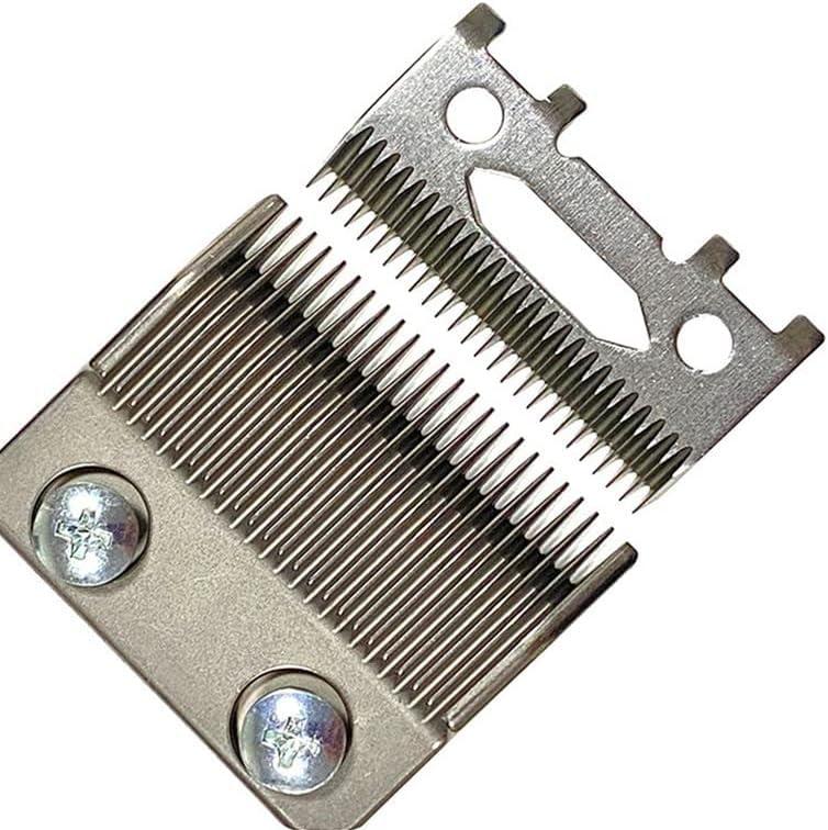 MuMiY Replacement Taper Clipper Blades for BaBylissPRO FX870 / FXF880 / FX810 / FX825 / FX673N / FX870 / FX802G Hair Trimmer Clipper Blades Ultra Precise DLC Most 2-hole Systems Cutter Head Parts (Silvery)