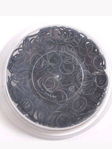 Annie 6 Box ANNIE 500ct SMALL BLACK RUBBER BANDS FOR HAIR #3159 1/2" DIAMETER