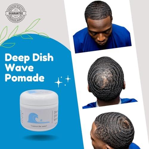 Deep Dish Wave Deep Dish Wave Pomade 100% Pure All Natural 360 Waves Hair Cream - Superior Wave Grease for Men- Wave Butter for Perfect 360 Waves 4oz