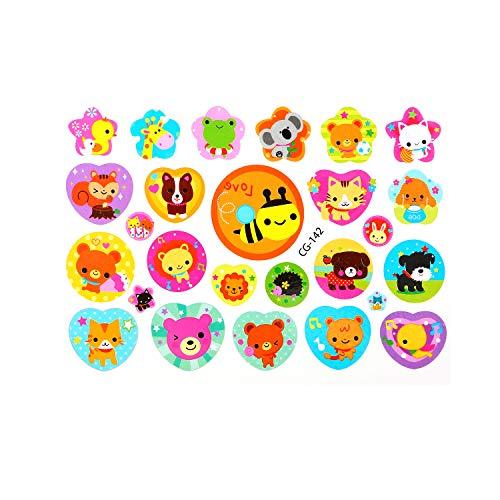 BETTERLINE Kids Temporary Tattoos - More than 120 Easy-to-Use Tattoos for Children (Assorted - 6 Sheets)