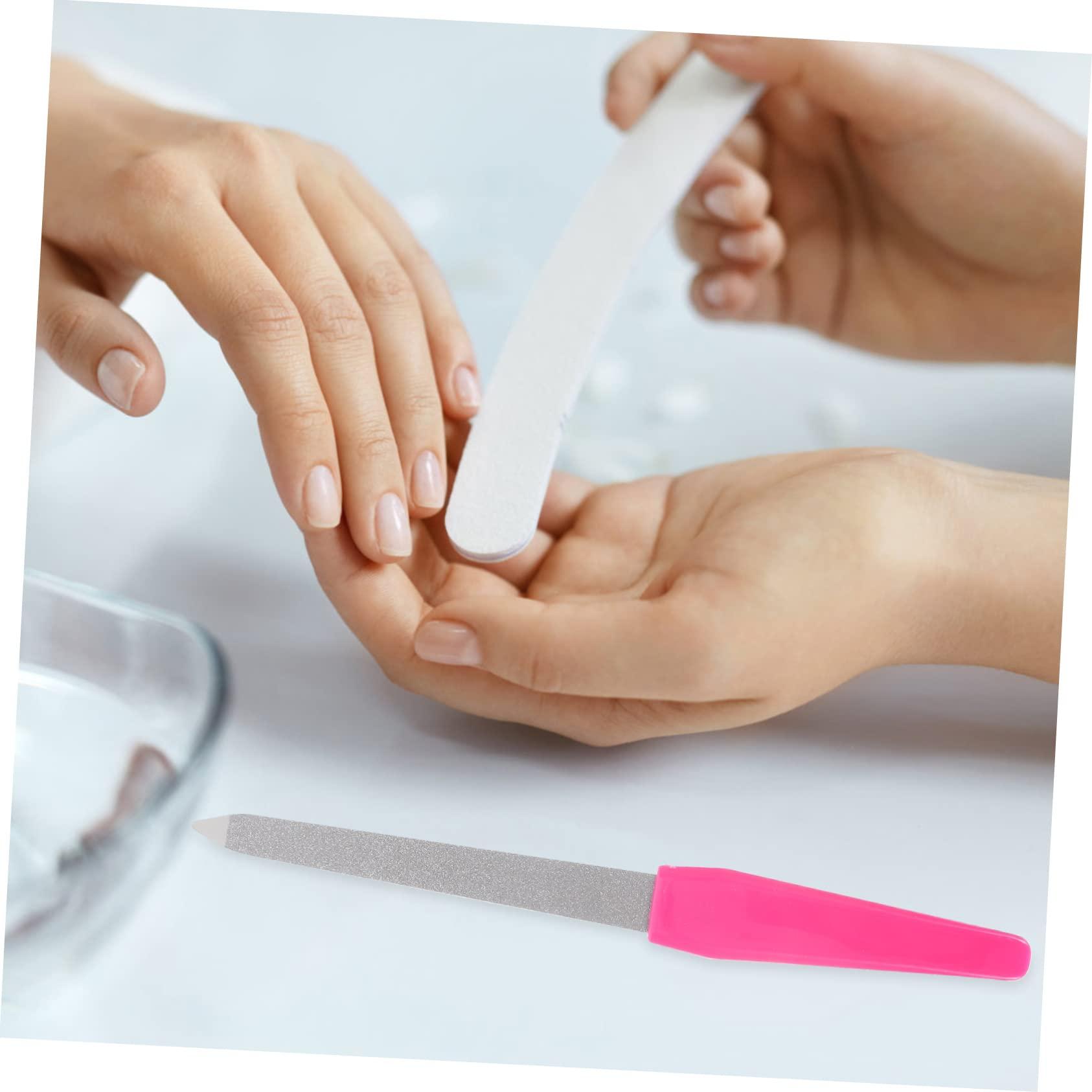 WOONEKY WOONEKY Nail File and Buffers Set 10pcs Boards for Nails Double-Sided Fingernail Files for Acrylic Nails Metal Nail Files for Natural Nails Nail File Kit Rose