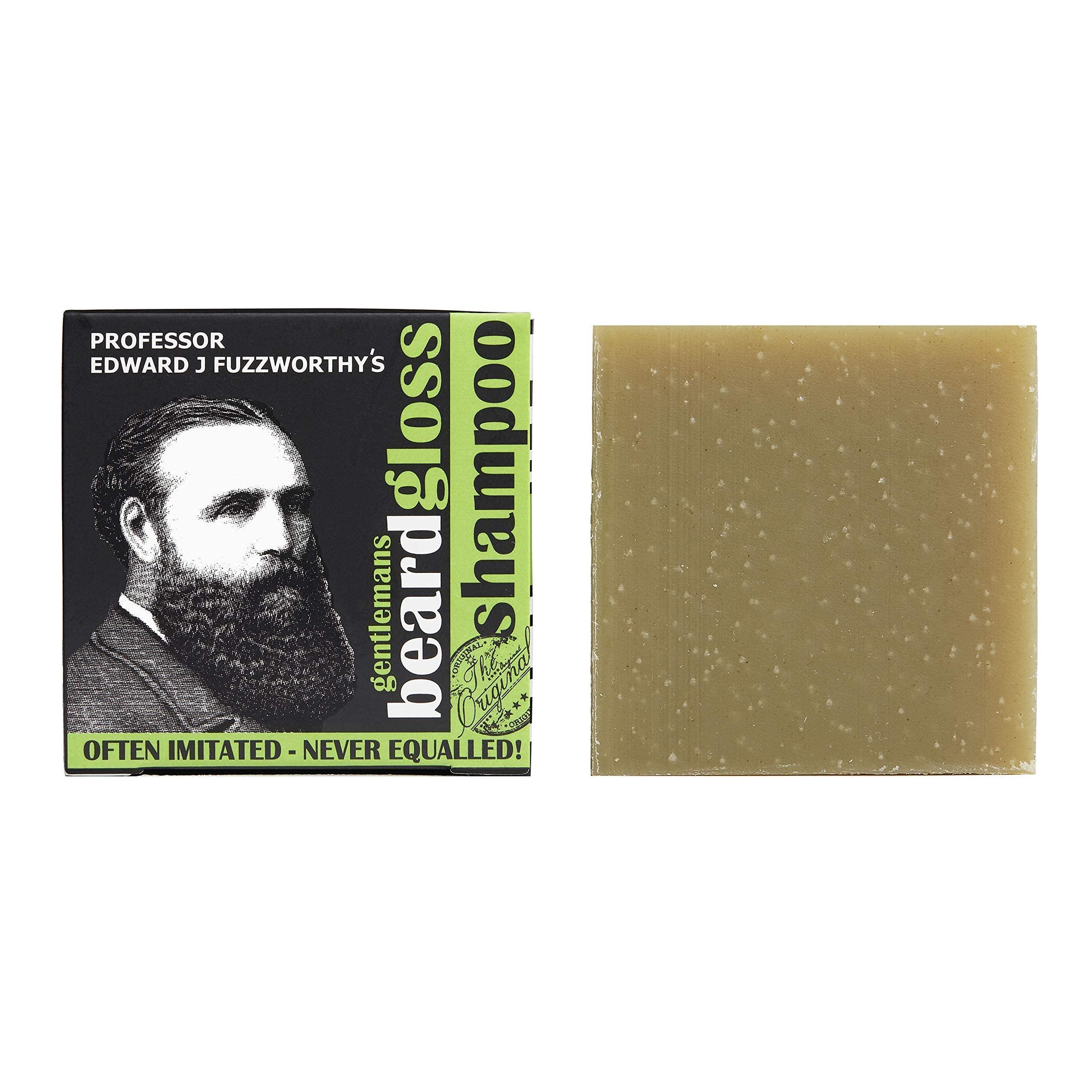 Beauty and the Bees Professor Fuzzworthy's Beard Shampoo Bar Combo Set - Original & ACV Beard Wash Men's Grooming Gift Kit | 100% Natural Beard Soaps with Organic Ingredients Travel Friendly Zero Waste Plastic Free