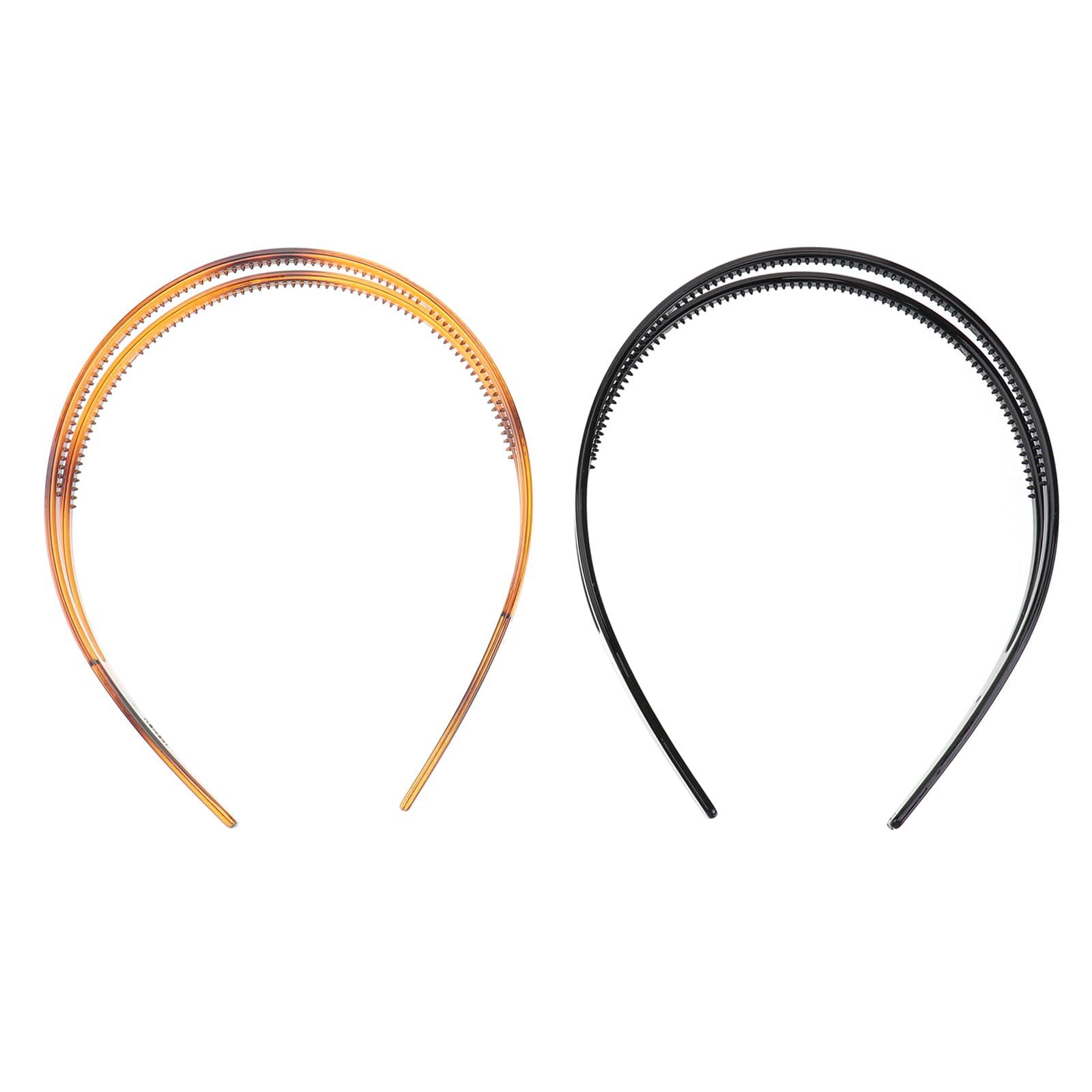 minkissy minkissy 2pcs Toothed Headbands Plastic Hair Band Anti-slip Hair Hoop Daily Headpiece for Women Girls