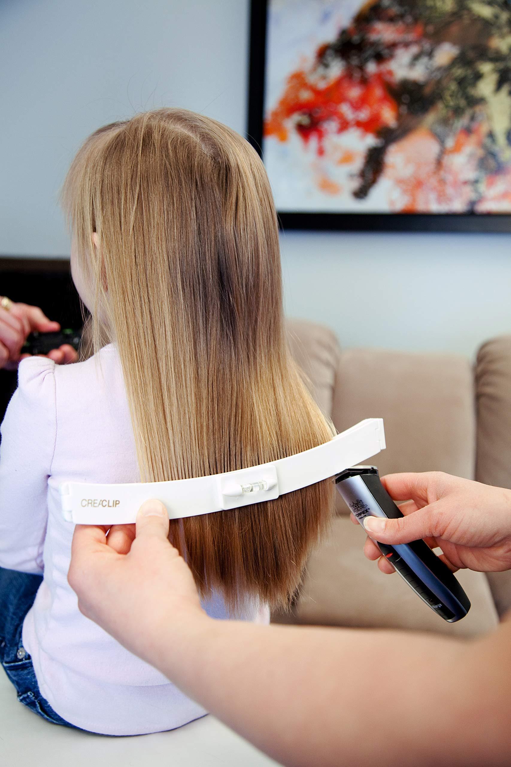 CreaClip Original CreaClip Premium Package Hair Cutting Tool - As seen on Shark Tank - Professional Hair Cutting Guide, Hair Cutting Clips for Bangs, Layers, and Split Ends, Hair Cutting Guide