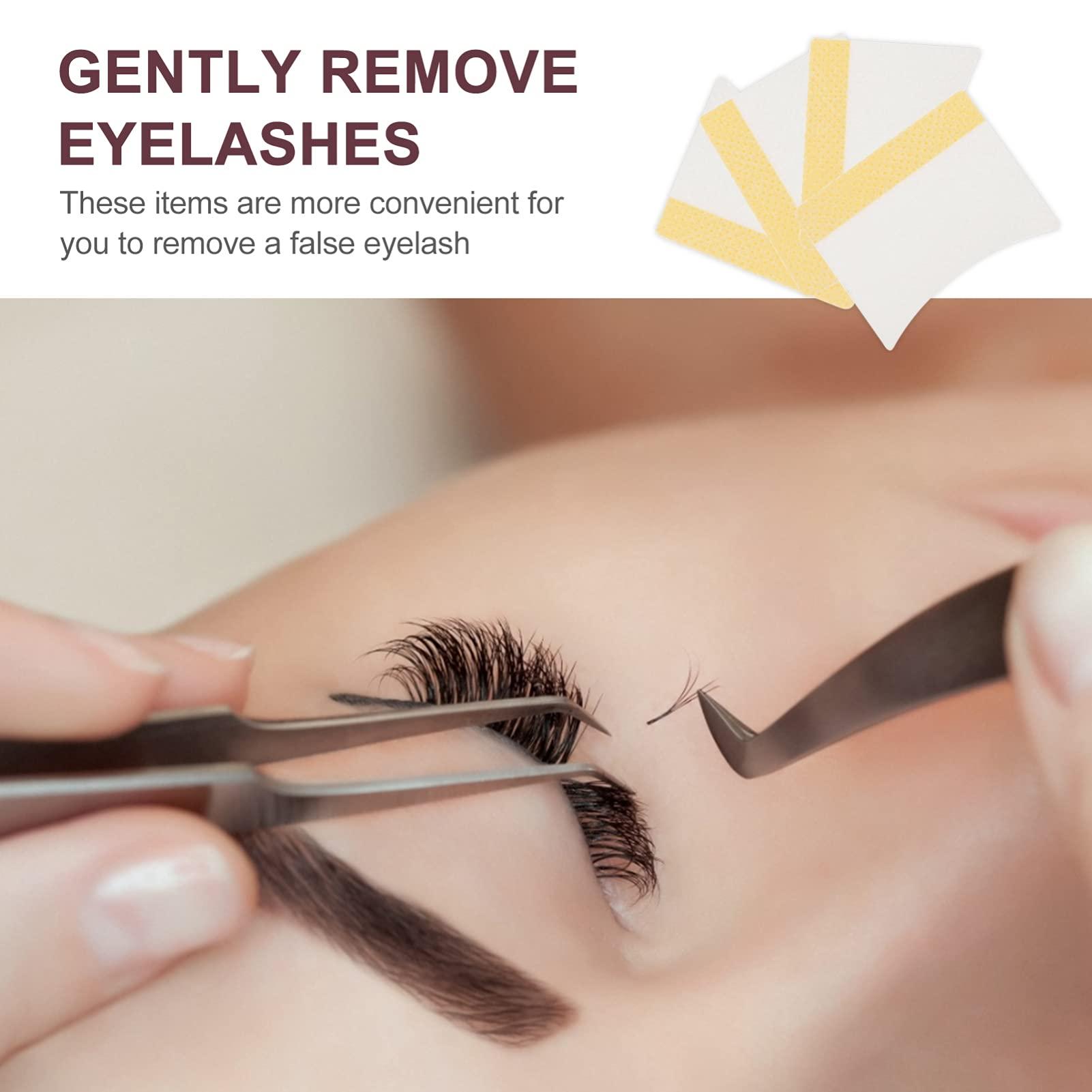 Healifty Healifty 400pcs Sheets Eyelash Remover Pads Under Eye Patches Eyeshadow Pad Lash Tools Eyelash Extensions Supplies Eyelash Beauty Accessory Fake Eyelashes White Cotton Makeup Remover Wipes