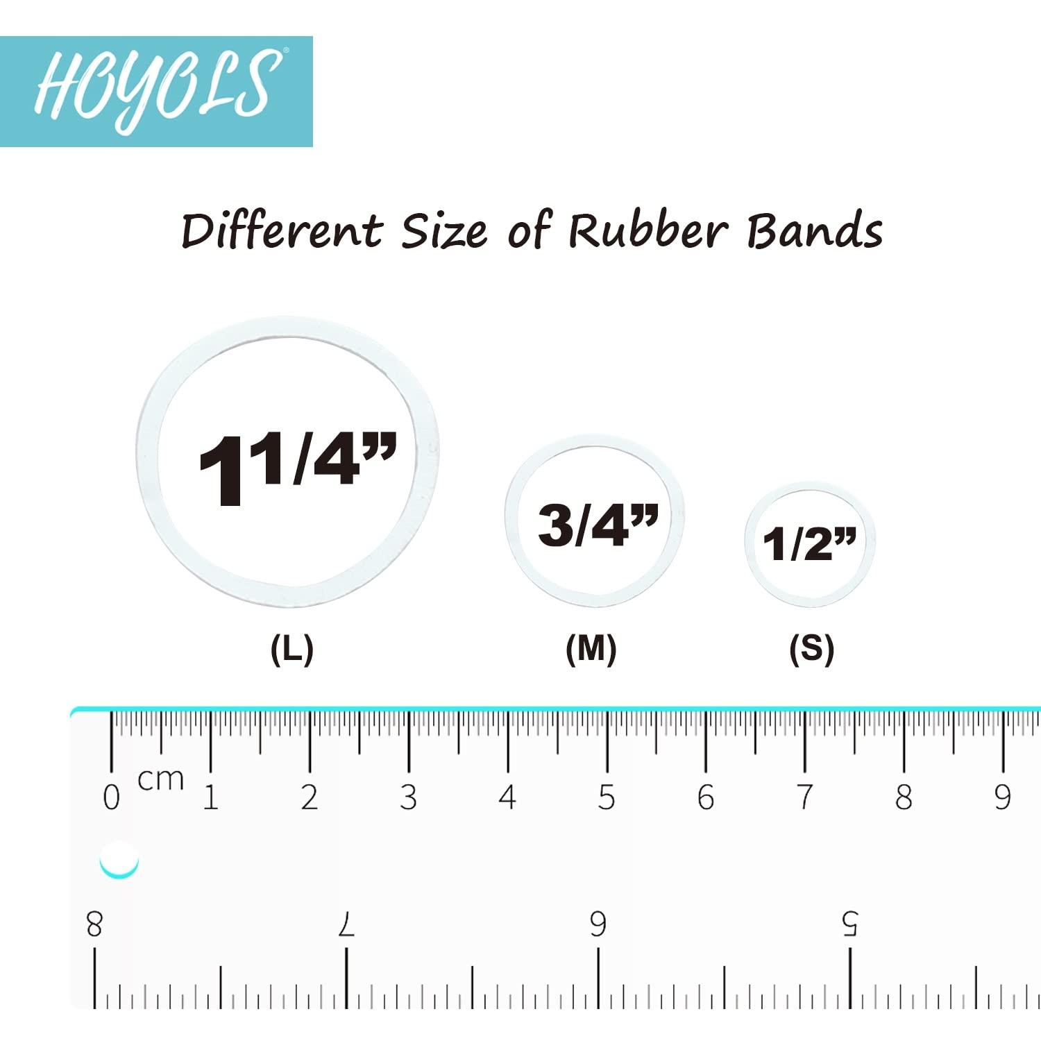 HOYOLS HOYOLS 3/4 Inch White Hair Rubber Bands for Hair Ties, Small Elastics Bands Ponytail Holders for Women Baby Girls Kids Mini Student Crafts Office 600pcs (M) Latex-Free