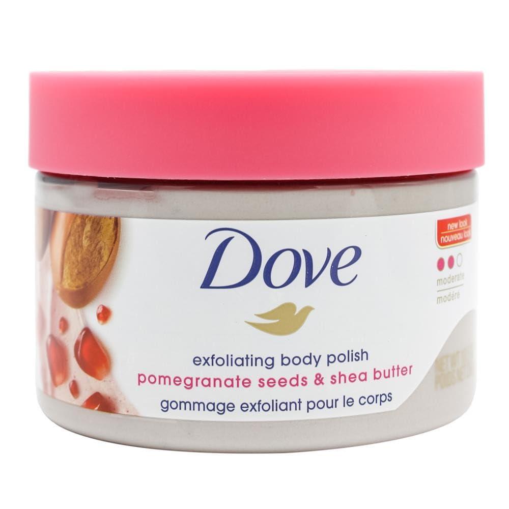Dove Dove Scrub Pomegranate & Shea Butter For Silky, Soft Skin Body Scrub Exfoliates and Provides Lasting Nourishment 10.5 oz