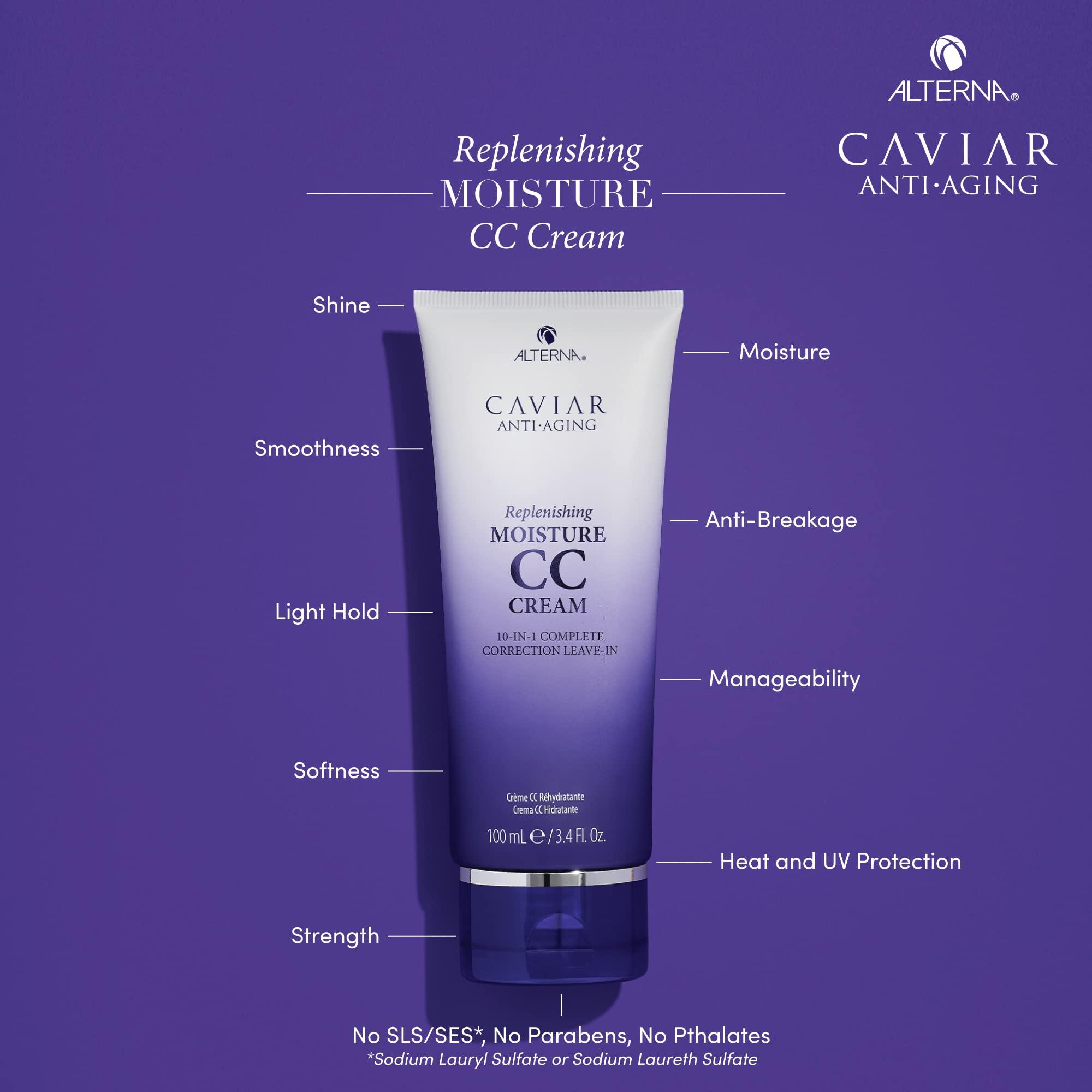 Alterna Haircare Alterna Caviar Anti-Aging Replenishing Moisture Travel Size CC Cream Hair Protectant and Treatment Cream, 0.85 fl. oz.