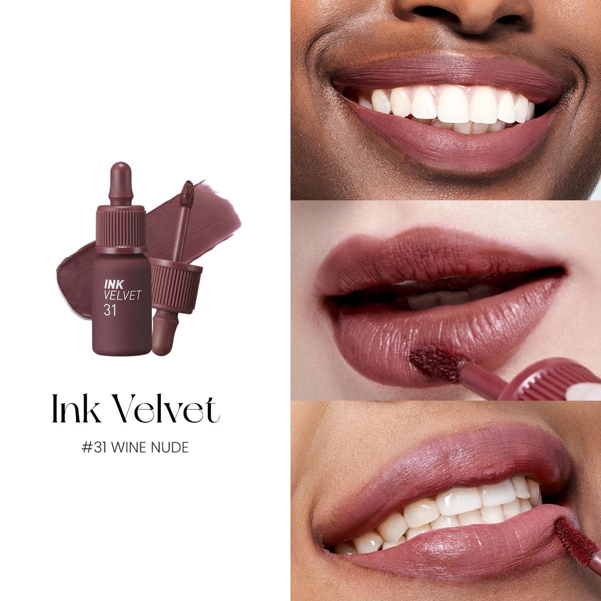 Peripera Peripera Ink the Velvet Lip Tint, High Pigment Color, Longwear, Weightless, Not Animal Tested, Gluten-Free, Paraben-Free (031 WINE NUDE)