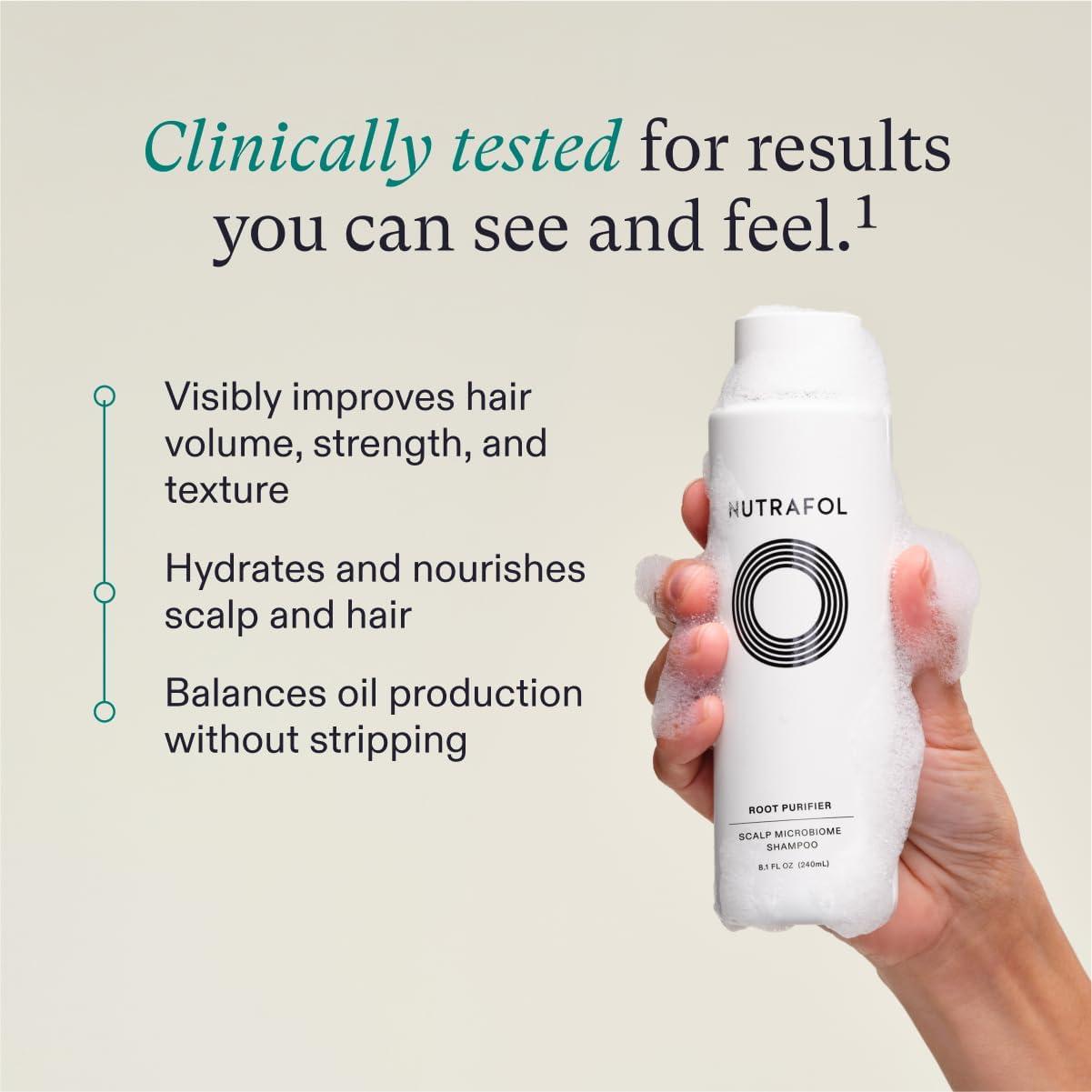 Nutrafol Nutrafol Shampoo, Cleanse and Hydrate Hair and Scalp, Improves Hair Volume, Strength and Texture, Physician-formulated for Thinning Hair, Color Safe, Sulfate Free - 8.1 Fl Oz Bottle