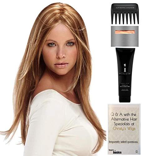 Jon Renau & Christy's Wigs Bundle - 5 items: Jon Renau Zara LARGE CAP Wig, Christy's Wigs Q & A Booklet, Wig Shampoo, Wig Cap & Wide Tooth Comb - Color: FS17/101S18