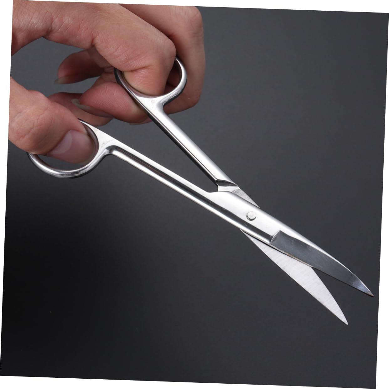 Mikinona Mikinona Elegant Silver Makeup Scissors Eyebrow Tape Cutting Scissors Stainless Steel Compact Easy to Use for Travel