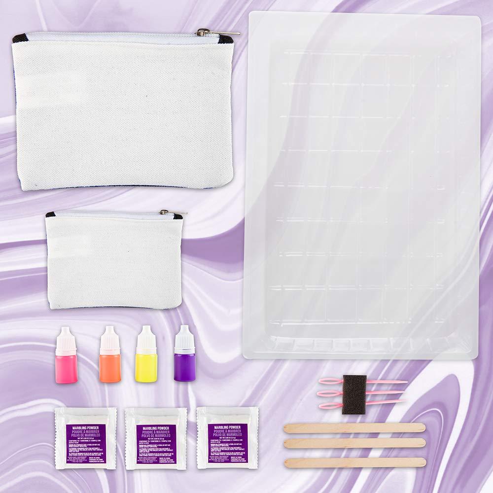 Fashion Angels Fashion Angels Marble Dye Kit 12714, DIY Tie Dye Marbling Paint Kit for Kids with 2 Zippered Pouches, Swirling Tool, Recommended for Ages 8 And Up