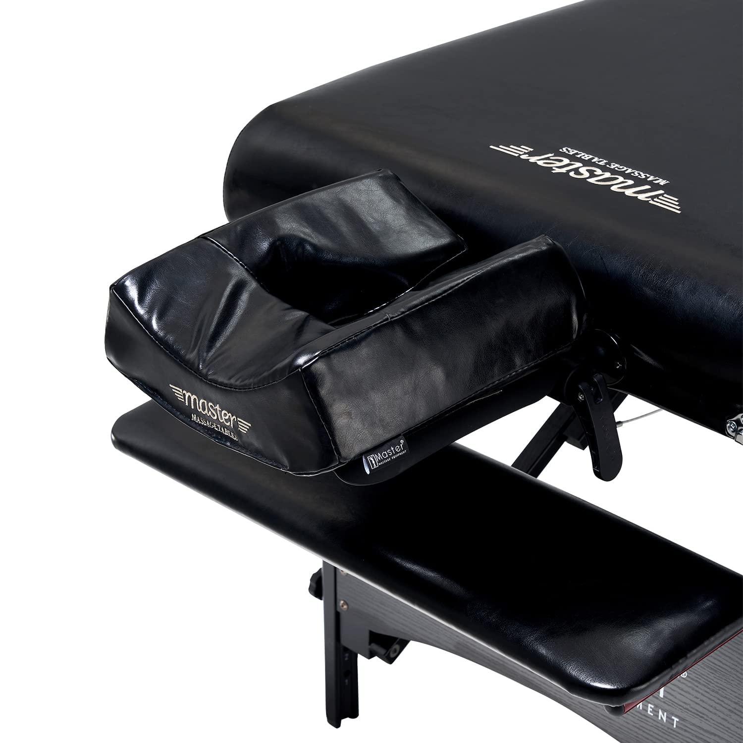 Master Massage Master Massage 30" Galaxy Professional Portable Massage Table Package with Accessories in Black - Memory Foam Cushioning - Tattoo Table- Spa Salon Beauty Facial Bed