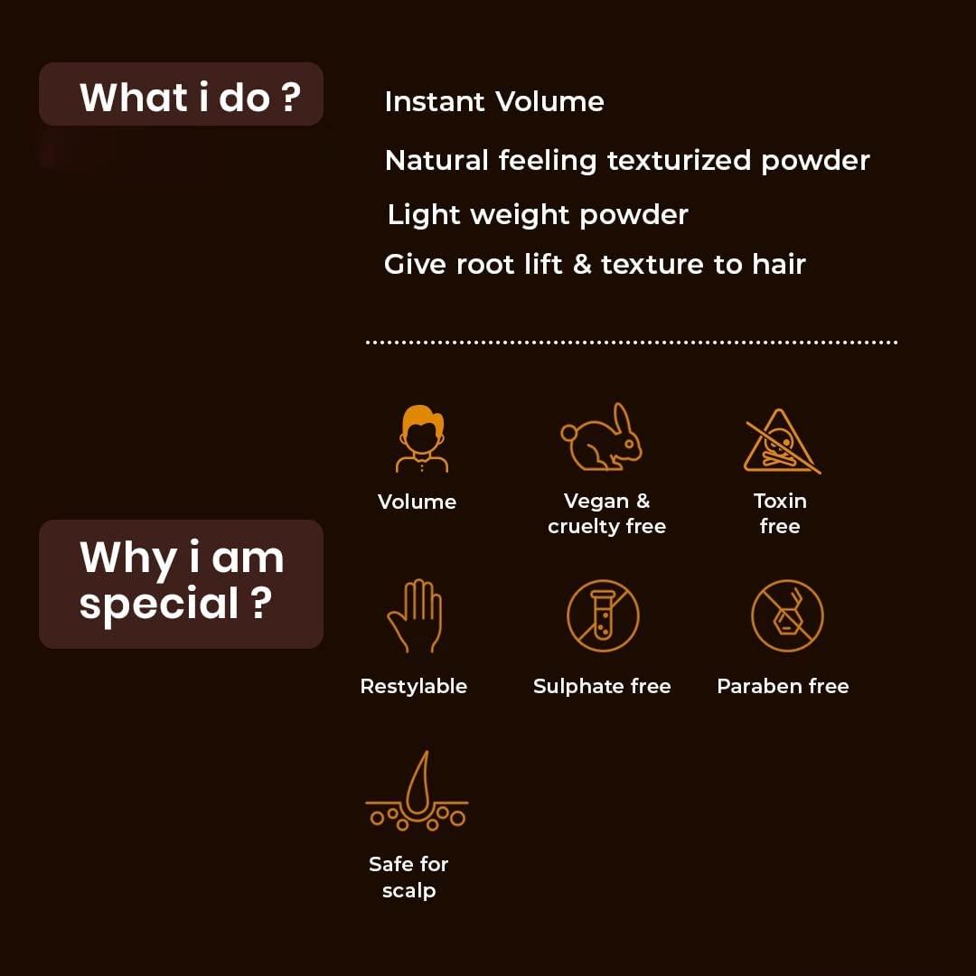 Generic Mattifying Hair Volumizing Powder Wax | Matte Finish | 24 Hrs Strong Hold for Men | Hair Styling Powder Wax | 10 - Gm