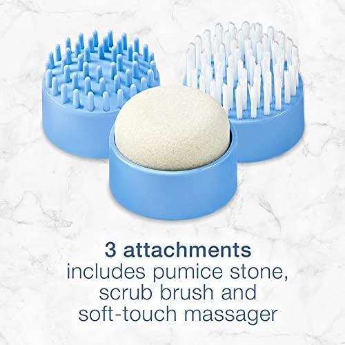 Conair Conair Waterfall Pedicure Foot Spa Bath with Blue LED Lights, Massaging Bubbles and Massage Rollers, Blue/White