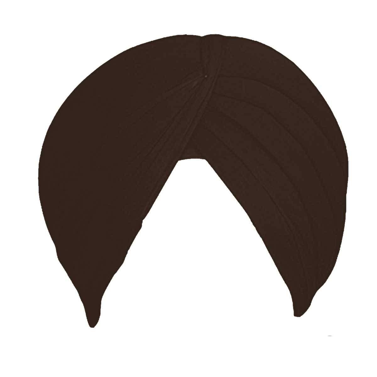 PLANET 007 Planet 007 Traditional Sikh Turban Pagri Punjabi Pagg Dastaar Punjabi Turban Dastar full voile 6.5 meter Dark Brown