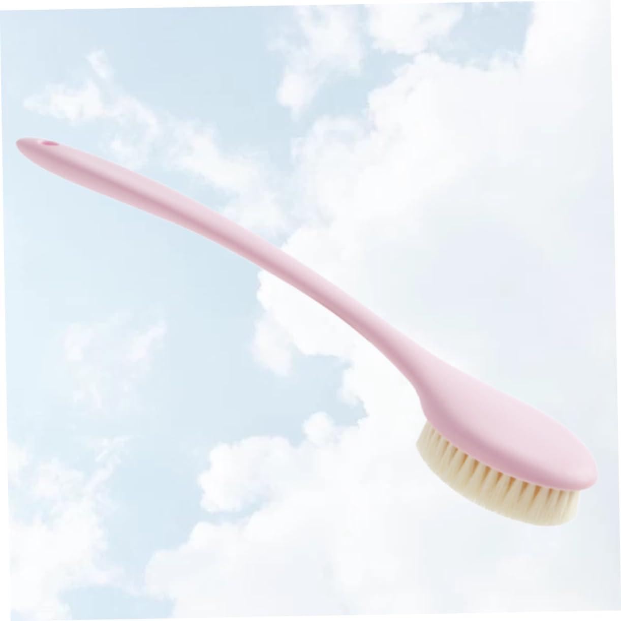 Beavorty Beavorty Body Scrubing Tool Bath Brush with Long Handle Tan Brush Body Scrub Brushes Dry Skin Body Brush Shower Body Brush Electric Razor Handle Body Brush Facial Cleansing Brush Face Pink