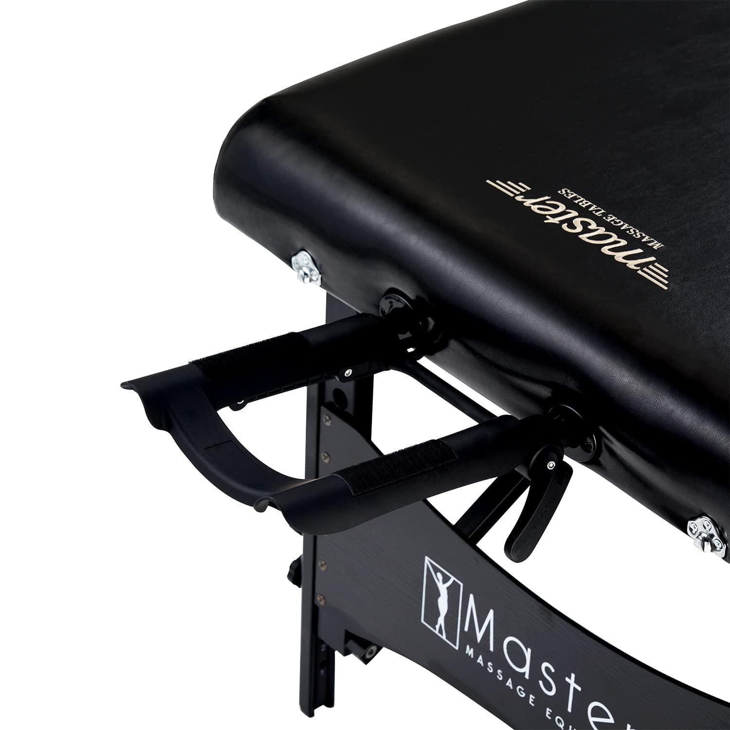 Master Massage Master Massage 30" Galaxy Professional Portable Massage Table Package with Accessories in Black - Memory Foam Cushioning - Tattoo Table- Spa Salon Beauty Facial Bed