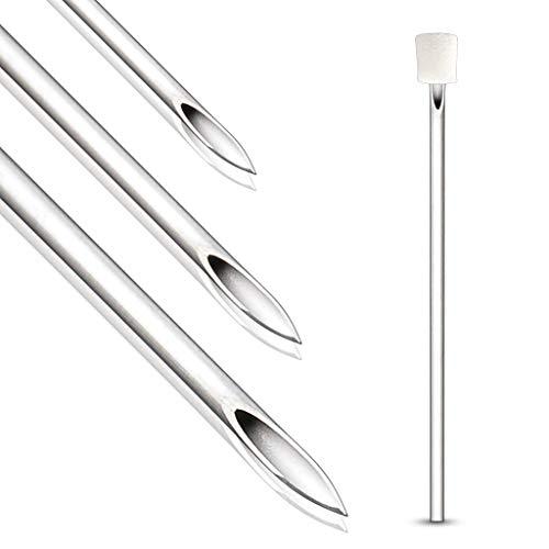 BodyJewelryOnline 5PCS Piercing Needles 12G 316L Surgical Steel Disposable Sterile Hollow Piercing Needles Ear Nose Belly Nipple Tongue Lip Body Piercing Needles 12 Gauge