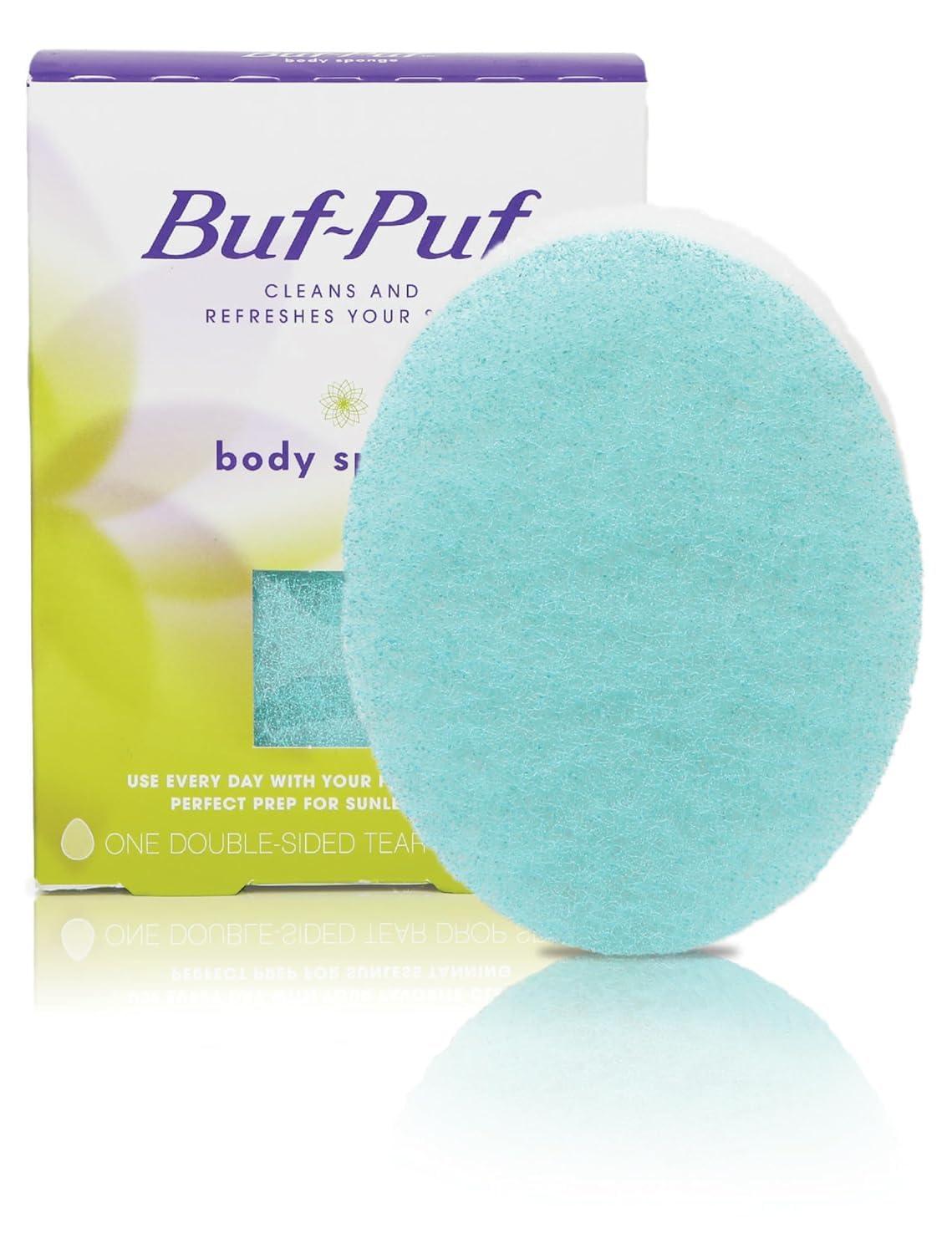 Buf-Puf Buf-Puf Body Sponge, Bath Sponge, Dermatologist Developed, Cleanses Skin of Dirt, and Excess Oil, Reusable, Exfoliating, 6 Count