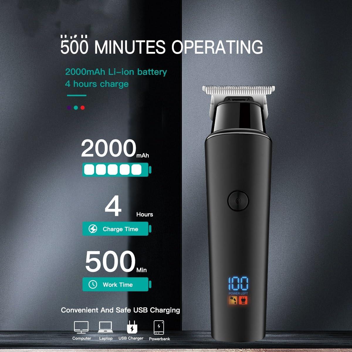 DESIAR DESIAR Hair Clippers,Beard Trimmer for Men, Hair Trimmer 0mm Hair Clipper LED Display Hair Cutting Machine Professional Electric Rechargeable 0mm Trimmer for Men