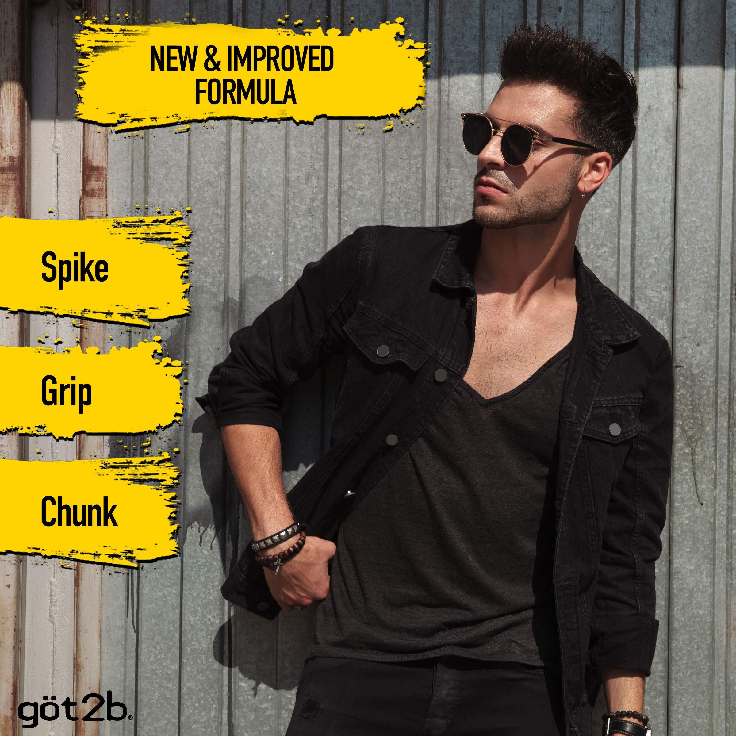 Got2B Got2B Glued Spiking Hair Gel Bundle - 2 x 6 oz + 1 x 1.25 oz Tubes Glued Brows & Edges Gel