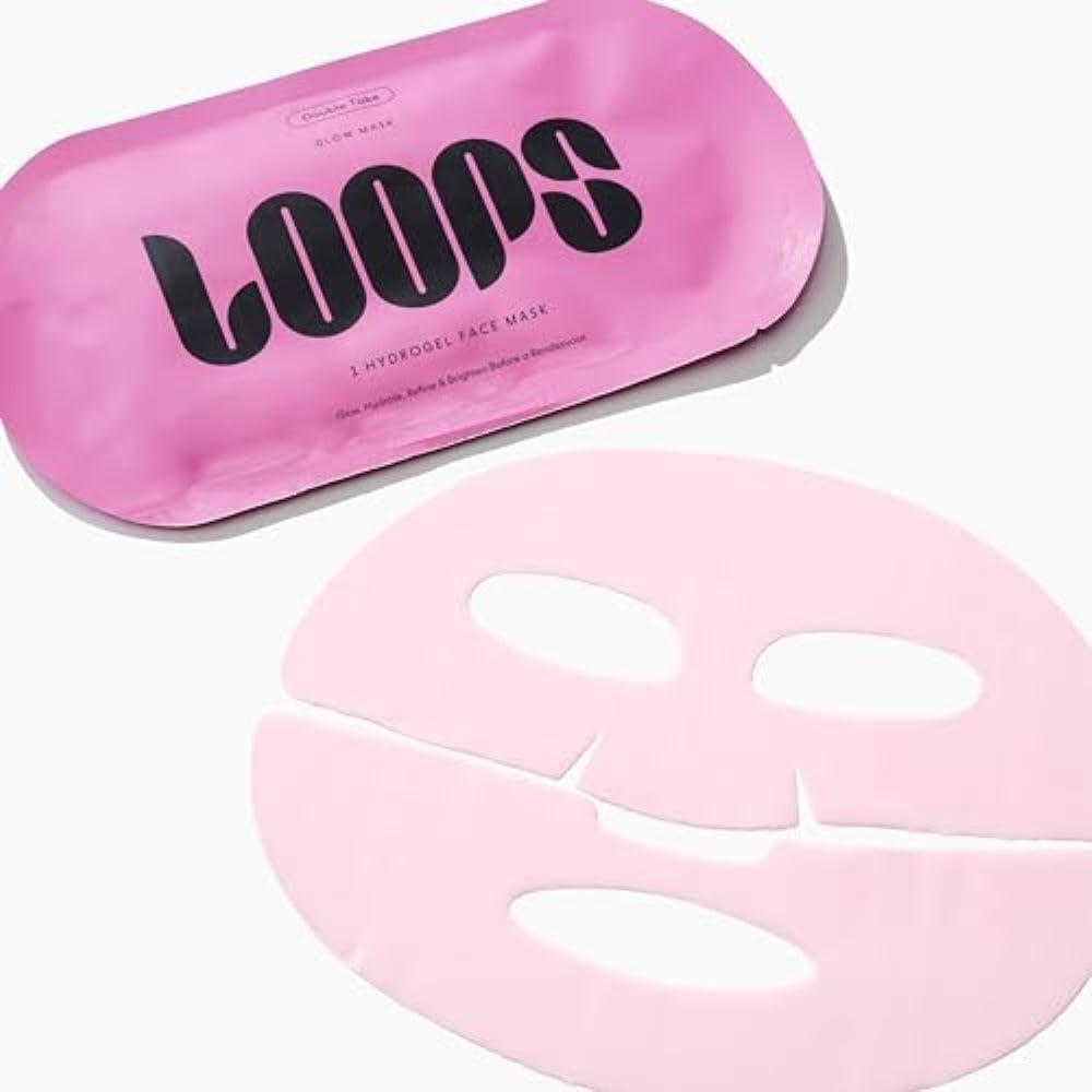 LOOPS LOOPS DOUBLE TAKE - Glow Hydrogel Face Mask - Calms & Soothes Skins Surface - Helps Refine Pores & Brighten Face, Glowing and Luminous - For All Skin Types