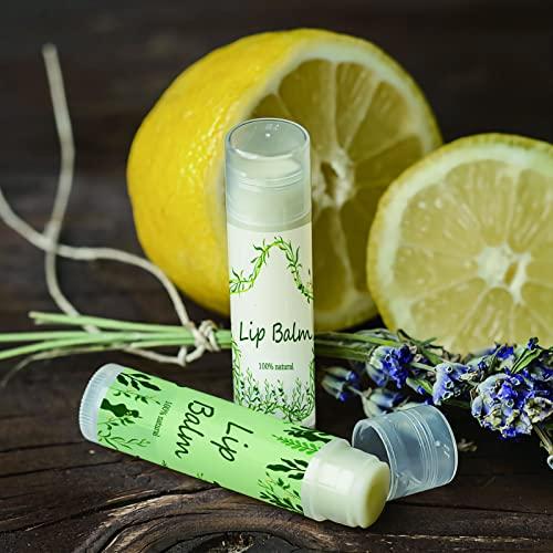 CRASPIRE CRASPIRE Lip Balm Labels 80pcs Homemade Lip Balm Labels 2 Clear Lip Balm Labels for Tubes Printable Waterproof Lip Balm Stickers Labels for Lip Balm Handcream Candle ContainerLeaves-White Green