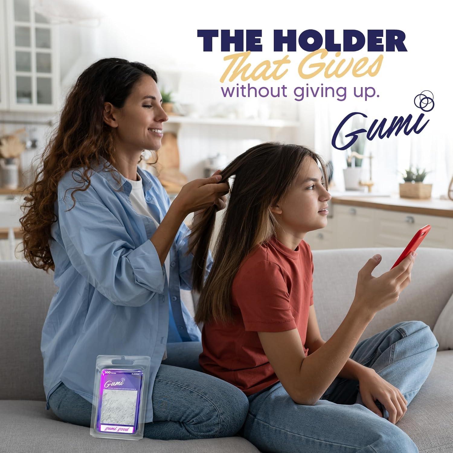 Gumi good Gumi Clear Elastics 1 inch Hair Band Large