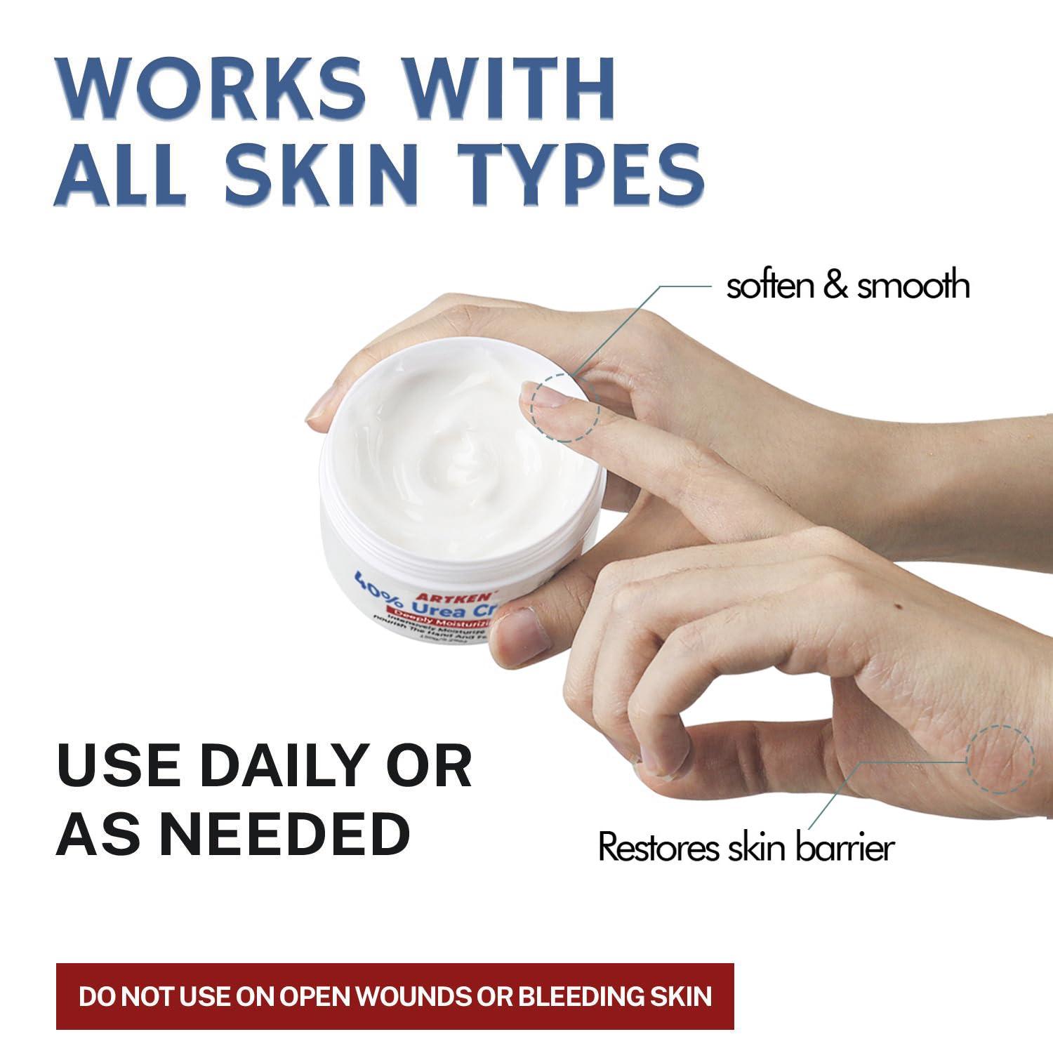 resdam Urea Cream 40%, Keratolytic Foot Cream for Dry Cracked Heels, Feet, Knees, Elbows, Hands, Cuticle, Callus Remover, Skin Barrier Repair (2)