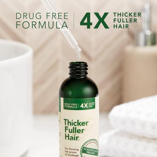 Thicker Fuller Hair Thicker Fuller Hair Hair Scalp and Root Treatment Advanced Thickening Solution - 4oz - Leave-In Restores Moisture While Building Volume - Mongongo & Green Coffee Oils Fortify Hair & Reduce Breakage