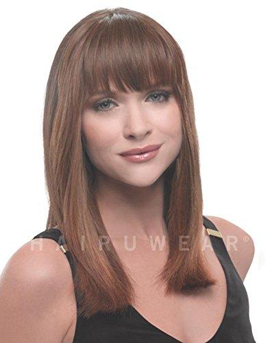 HairDo Clip in Bangs Color R14/25 HONEY GINGER - Hairdo Extensions 9.5" Length Heat Friendly Synthetic Hairpiece Add Bang Fringe