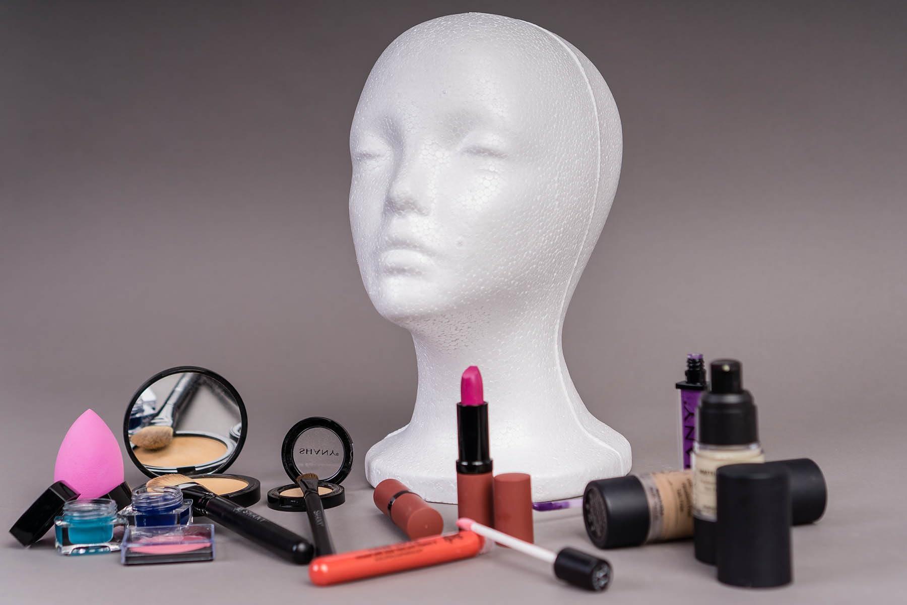 SHANY SHANY Styrofoam Model Heads ,Hat Wig Foam Mannequin Female Wig Head Stand ,Mannequin Head for wigs , Wig Holder - Round Base , 11 Inches Female Mannequin Head -1 Piece