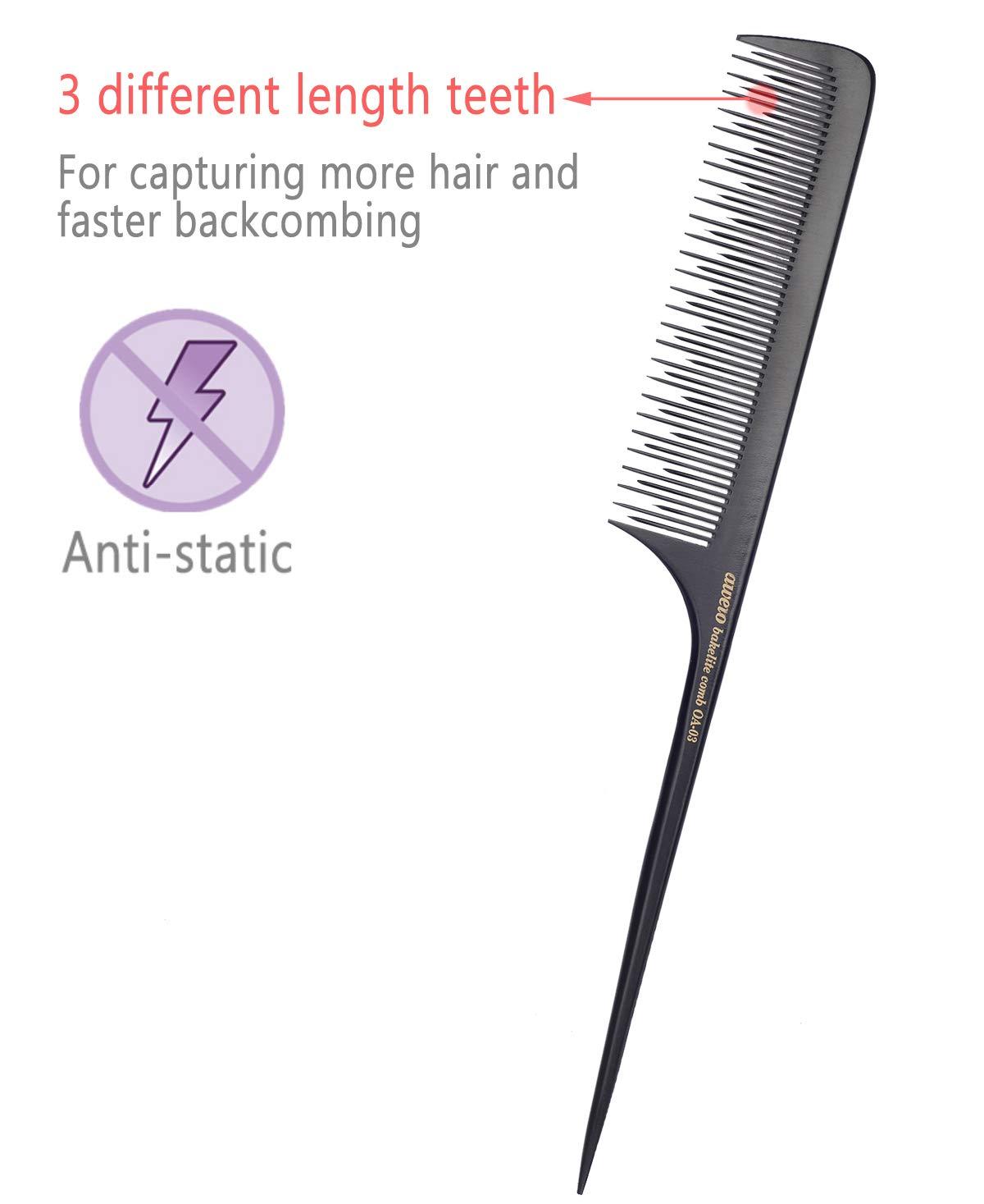 PERFEHAIR Pro-Style Hair Styling Bundle: Magnetic Bobby Pin& Elastic Bands Bracelet Holder + Fine Hair Teasing Comb - Anti-static, Added Volume Tool