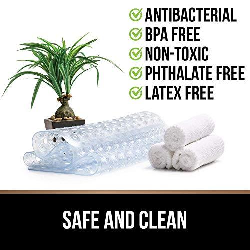 Gorilla Grip Gorilla Grip Bath Pillow and Shower Stall Mat, Bath Pillow Size 14.5x11 in White and Shower Mat Size 21x21 in Clear, 2 Item Bundle