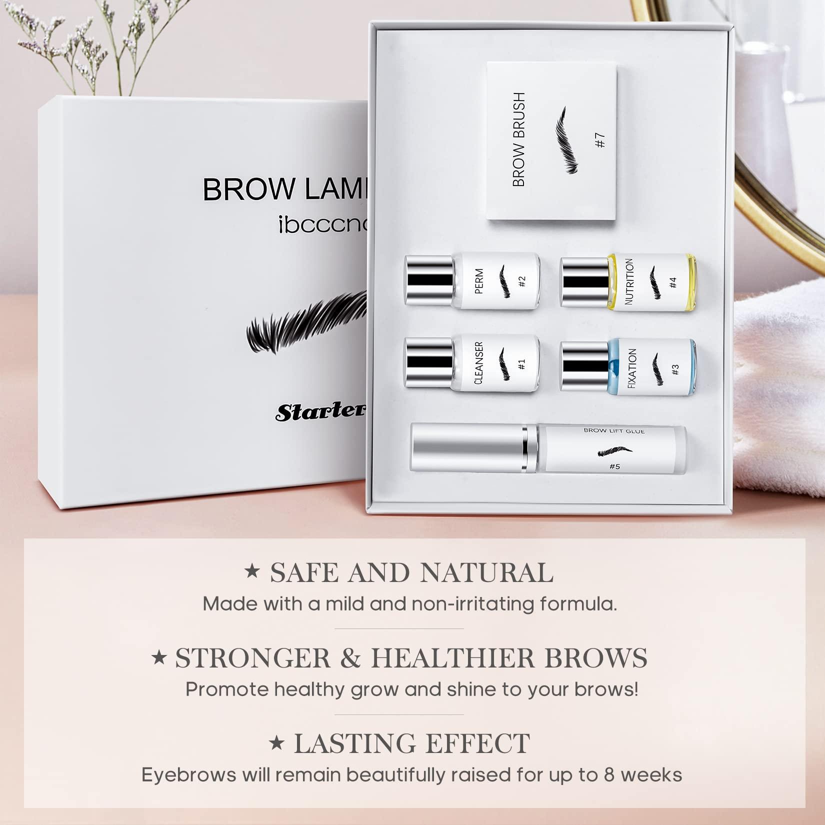 Buqikma Eyebrow Lamination Kit Buqikma Brow Lamination Kit Professional Brow Lift Kit Eyebrows Lift Styling Kit for DIY and Salon Suitable for Fuller and Messy Eyebrows(with plastic film)