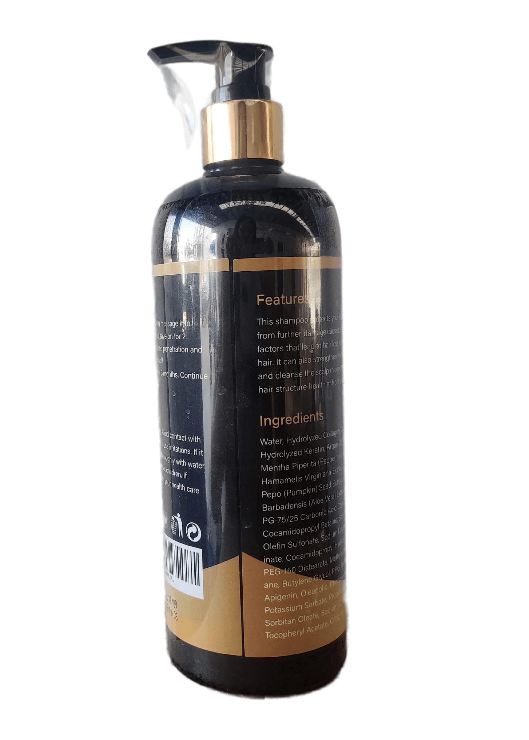 LooLoon Carbonic Acid Shampoo for Men and Women, 16.9 Oz X 2 Bottles: Carbonic Acid Shampoo for Hair Growth Fortified with Biotin, Collagen, Tea Tree Oil, and Argan Oil; Anti-hair Loss Carbonic Acid for Men and Women