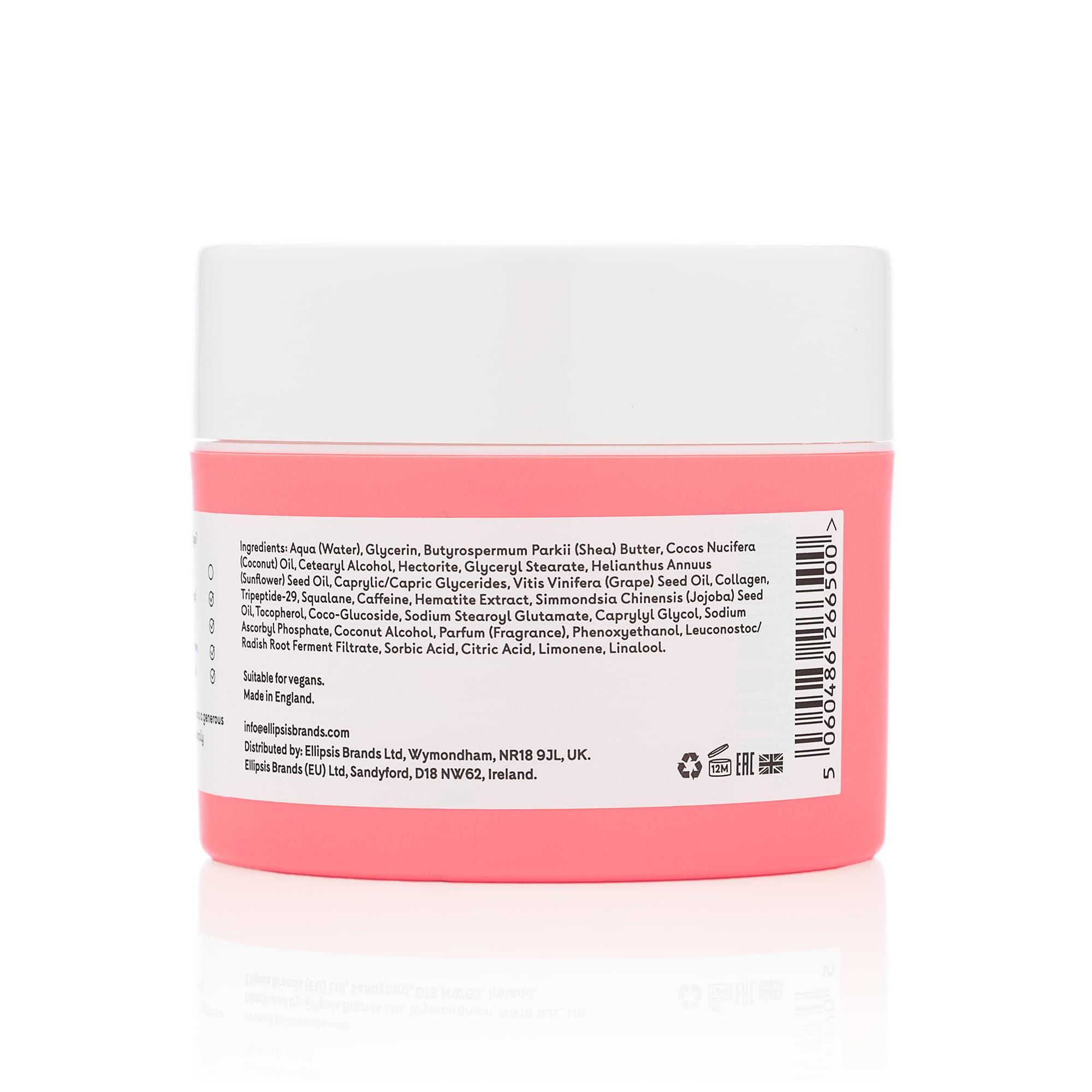 Q+A Q+A Collagen Body Butter: Luxuriously Rich, Intensely Moisturising Vegan Formula with Hydrolysed Vegetable Protein, Shea Butter, Squalane, and Golden Pear and Grape Scent for Soft, Supple Skin, 200ml