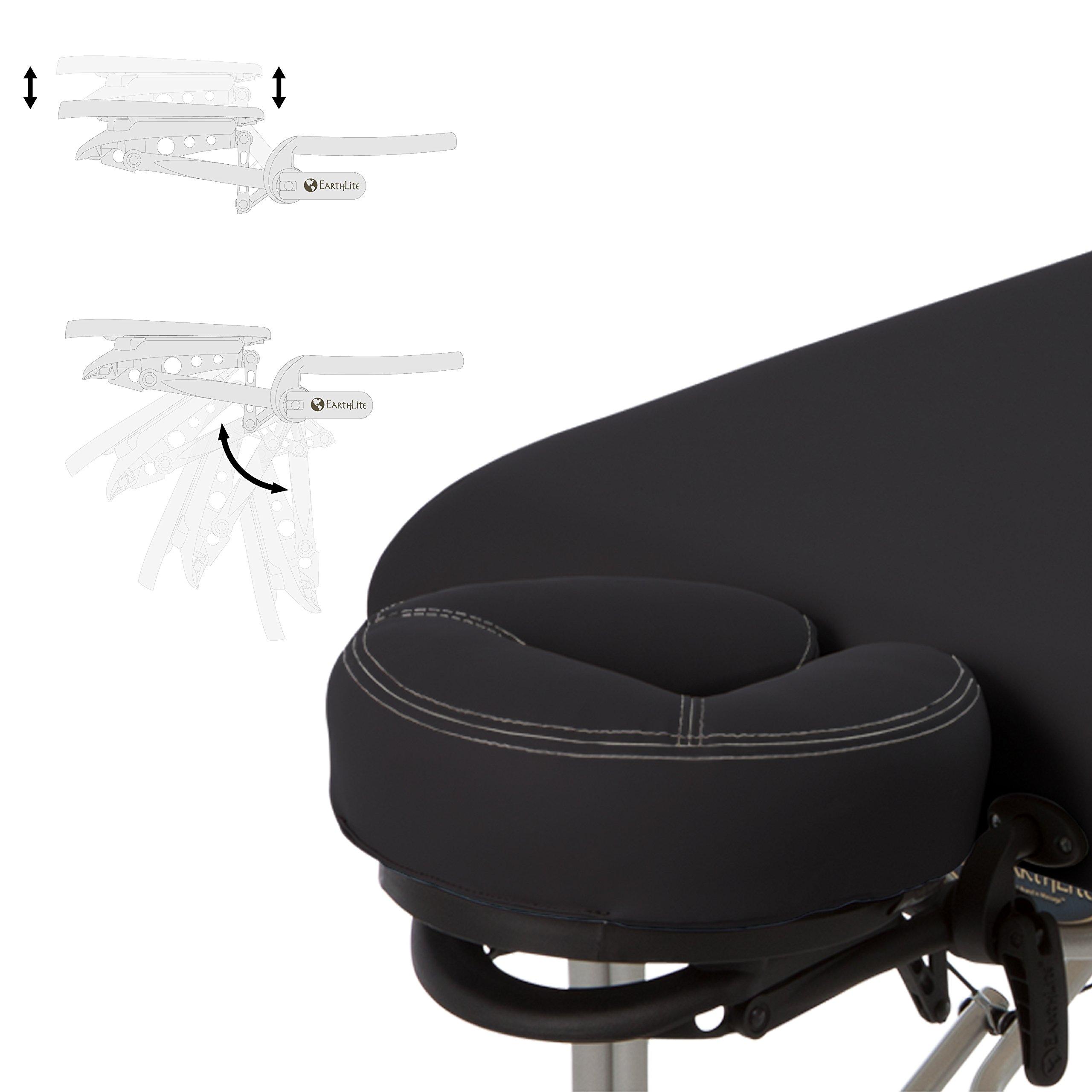 Earthlite EARTHLITE Portable Massage Table Luna - 30" Wide, CFC Free Professional Foam, Weighs Only 29lbs, Patented, Strong Aluminum Reiki Frame (Working Weight 750lbs), Black