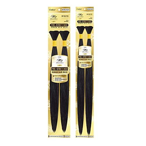 Outre Outre My Tresses Gold Label Unprocessed Human Hair Braids Pre Stretched Bulk Natural Straight Bulk (18"-24") (18 Inch, NA)
