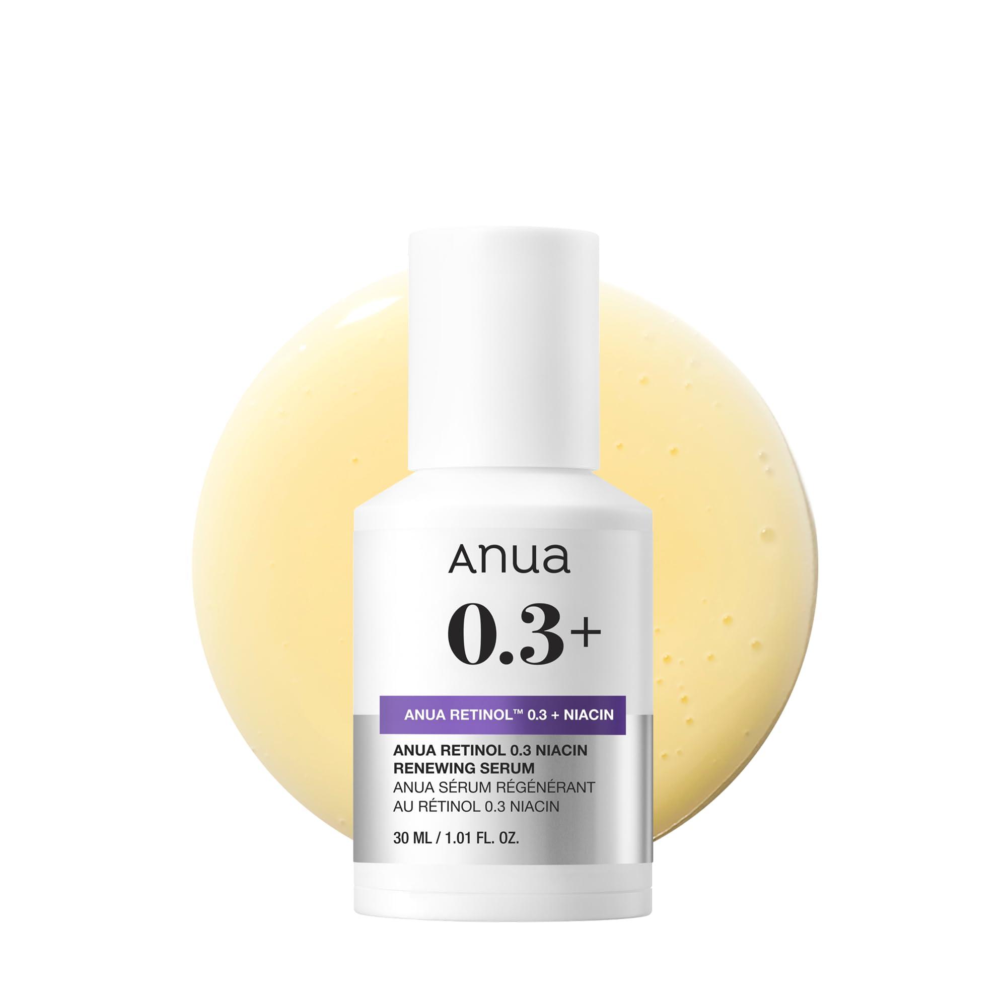 ANUA Anua Retinol Serum for Anti-Aging, Textured skin | 0.11% Retinol, 5% Niacinamide, 20+Soothing Ingredients Gentle for Beginner (30ml /1.01 fl.oz.)