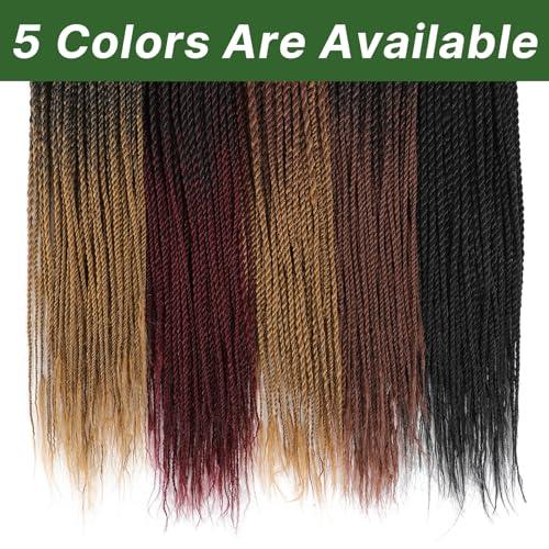 BAOTA BAOTA Senegalese Twist Crochet Hair for Kids 10 Inch Micro Twist Crochet Hair Ombre Brown Blonde Pre Looped Short Braids Kids Crochet Hair Mini Twist Crochet Hair 8 Packs