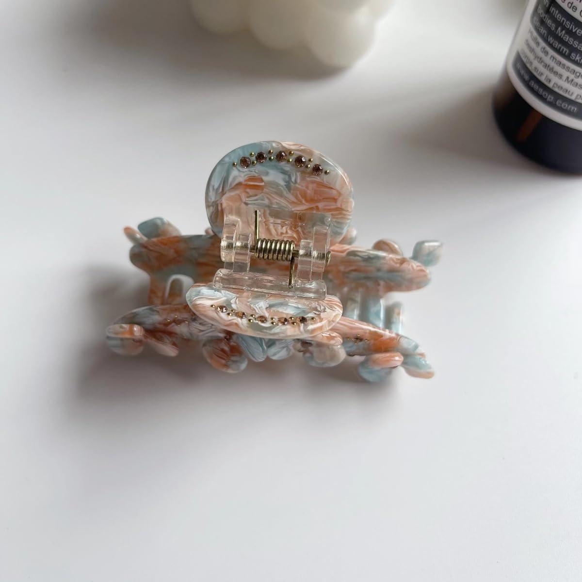 Generic Mini Flower with Diamond Hair Clip,Acetate Claw Clip for Women,Women Hair Accessories,S1