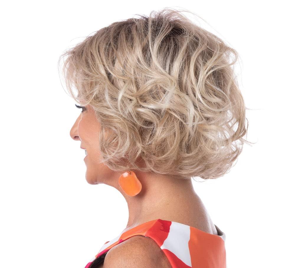 Toni Brattin & Maxwigs Casually Chic Wig Plus Size Cap Color Light Grey - Tony Brattin\'s 7.5\" Multi-Length Wavy Layers Side-Swept Bangs Changelite Heat Friendly Synthetic Womens Peluca Ondulada Maxwigs Hairloss Booklet