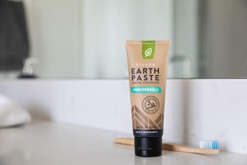 REDMOND Redmond Earthpaste with Silver - Natural Non-Fluoride Toothpaste, 4 Ounce Tube (Wintergreen)