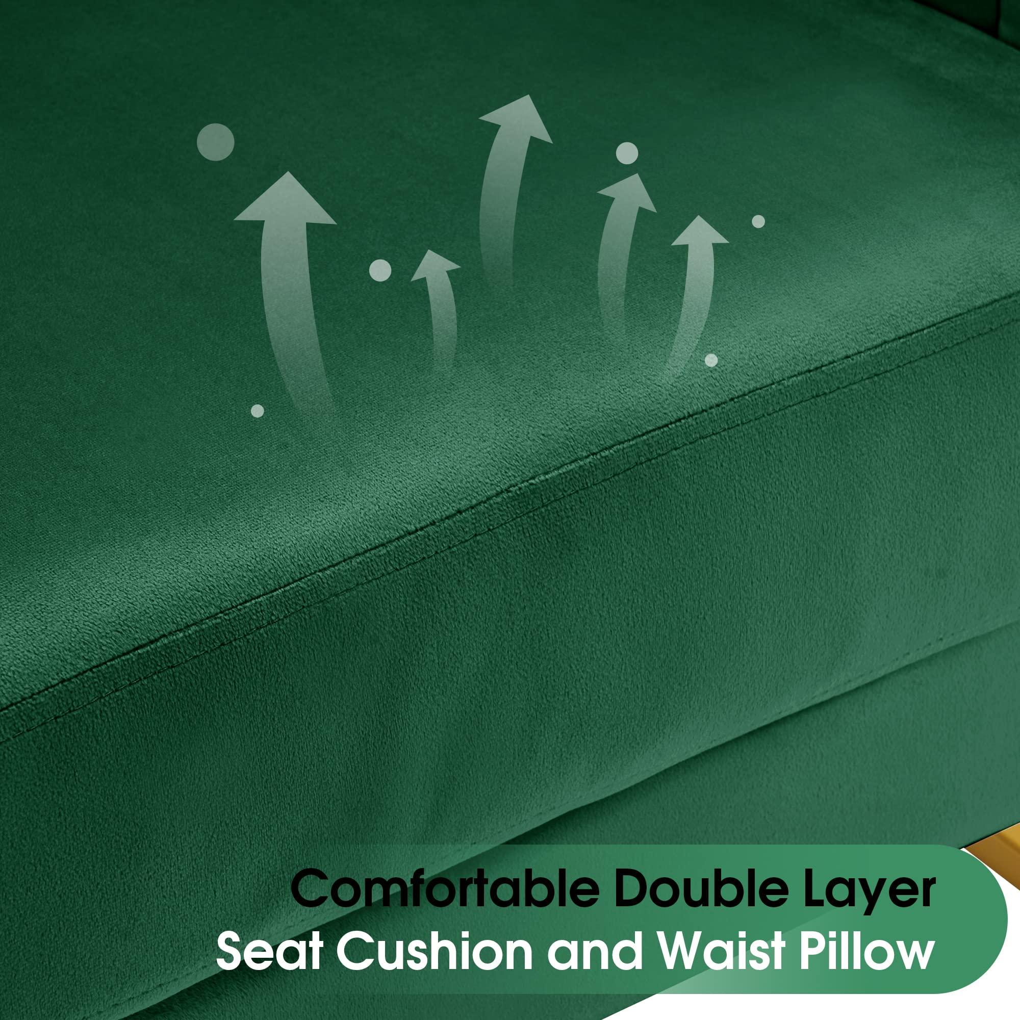 BarberPub BarberPub Living Room Chair, Nail Tech Chair with Cushion, Manicure Armchair for Nail Technician, Spa Salon Equipment for Manicurist, Vanity Makeup Beauty Station 3513 (Dark Green)